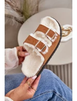 Dámské Pantofle S Přezkami A Kožíškem Camel model 21670224 - Boto