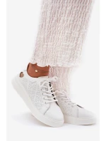 Dámské Kožené Tenisky Na Platformě Vinceza 88018 Bílé