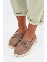 Polobotky z přírodního semiše béžové Selorette