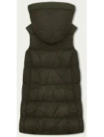 Dámská vesta v khaki barvě s kapucí model 18919189 - S'WEST Dámská vesta v khaki barvě s kapucí model 18919189 - S'WEST