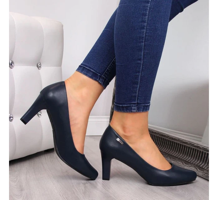 Sergio Leone tmavě modré lodičky na jehlovém podpatku Sergio Leone tmavě modré lodičky na jehlovém podpatku