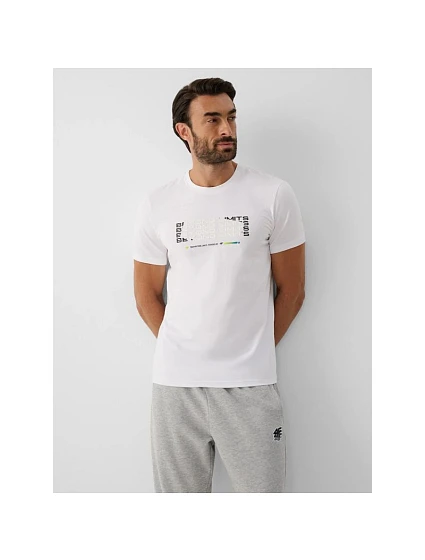 T-shirt slim z nadrukiem męski 4F 4FRAW26TTSHM4666-10S T-shirt slim z nadrukiem męski 4F 4FRAW26TTSHM4666-10S