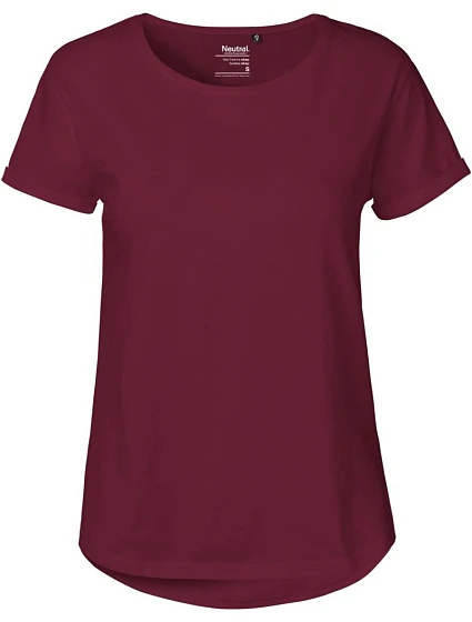 Neutral O 80012 Dámské bio tričko s ohrnutými rukávy 77.8012 bordeaux Neutral O 80012 Dámské bio tričko s ohrnutými rukávy 77.8012 bordeaux