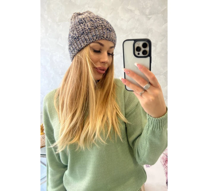 Fleecová čepice Melisa K241 navy model 18750533 - K-Fashion Fleecová čepice Melisa K241 navy model 18750533 - K-Fashion