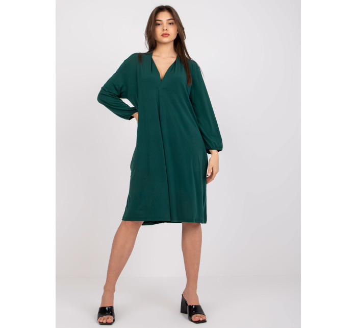 Dámské šaty Dress-EM-SK-604.10P-tmavě zelená