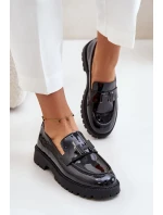 Dámské lakované mokasíny Vinceza černé Dámské lakované mokasíny Vinceza černé