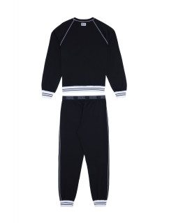 Pánské pyžamo A03892 - 0PCAF černá s bílou - Diesel