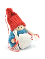 DEKORATIVNÍ PANENKA S TAŠKOU MODRÁ DÍVKA 7,5 CM DEKORATIVNÍ PANENKA S TAŠKOU MODRÁ DÍVKA 7,5 CM