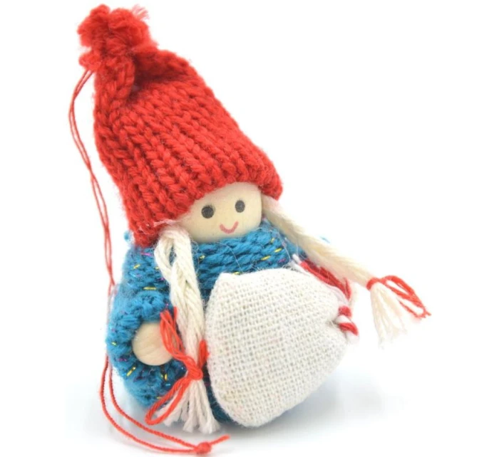 DEKORATIVNÍ PANENKA S TAŠKOU MODRÁ DÍVKA 7,5 CM DEKORATIVNÍ PANENKA S TAŠKOU MODRÁ DÍVKA 7,5 CM