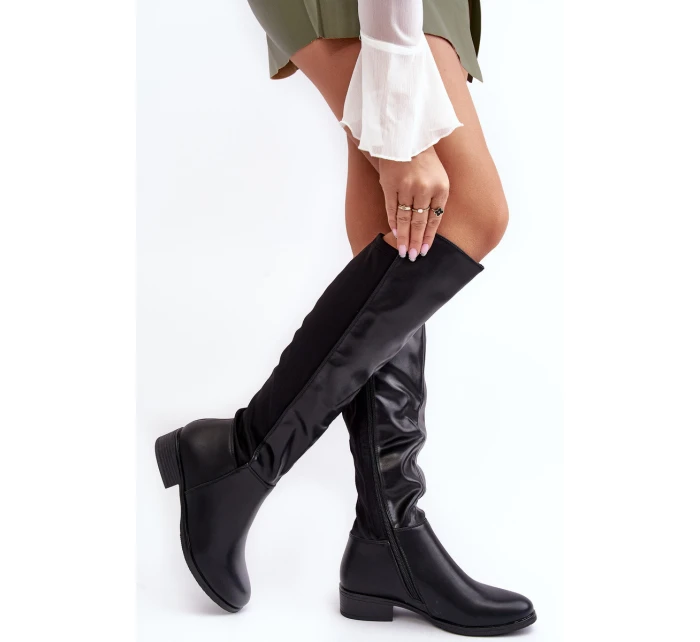 Dámské kožené kotníkové boty SBarski HY27098A černé