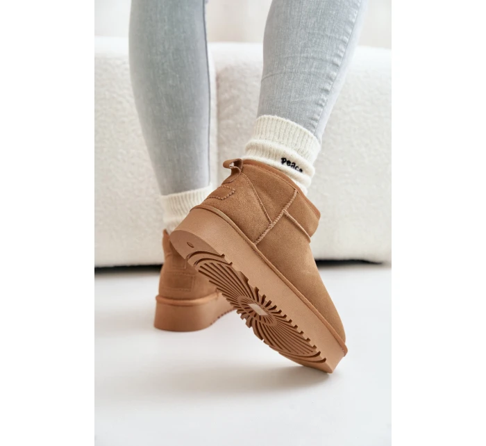 Dámské Velurové Sněhule Na Platformě Camel model 21670462 - Boto Dámské Velurové Sněhule Na Platformě Camel model 21670462 - Boto