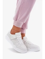 Dámské sportovní tenisky z eko kůže – bílé