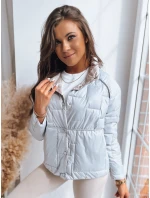 Dámská prošívaná oboustranná bunda NATINA světle šedá FashionStreet TY3618