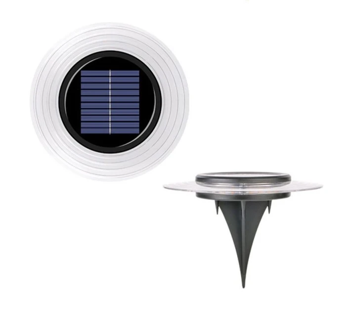 SOLÁRNÍ DISKOVÉ SVĚTLO 28 LED PRO MONTÁŽ NA ZEM NEBO NA STĚNU