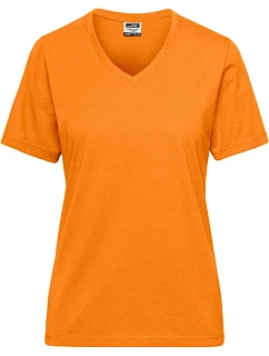 Daiber JN 1807 Dámské pracovní tričko z bio bavlny - Solid 02.1807 orange
