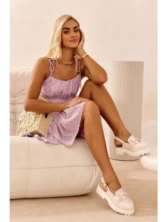 Dámské sandály na ploché podrážce s ozdobou béžové D&A MR38-656