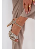 Sandály Na Podpatku Se A  Zlaté model 21685945 - D&A