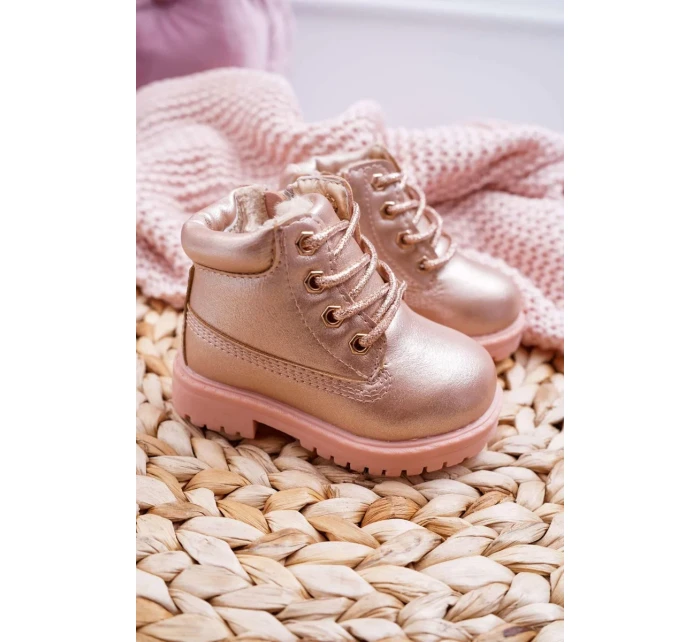 Dětské boty traperky zateplené Champagne Dexter