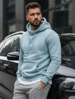 Pánská mikina s kapucí modrá FashionStreet BX5107