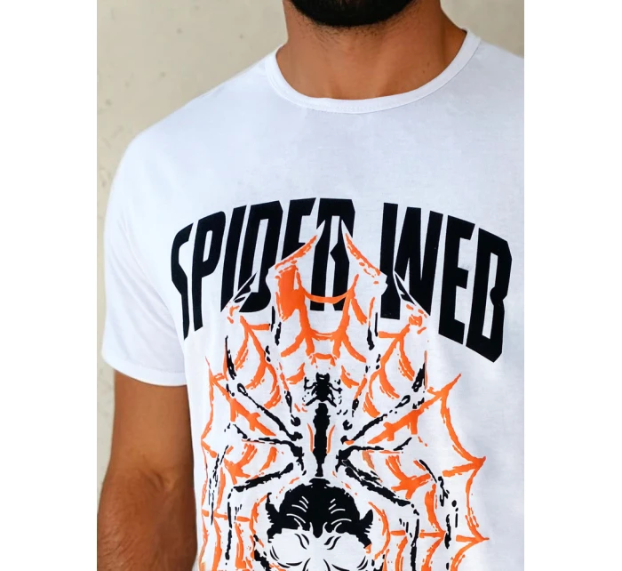 Pánské bílé tričko s potiskem FashionStreet RX5263