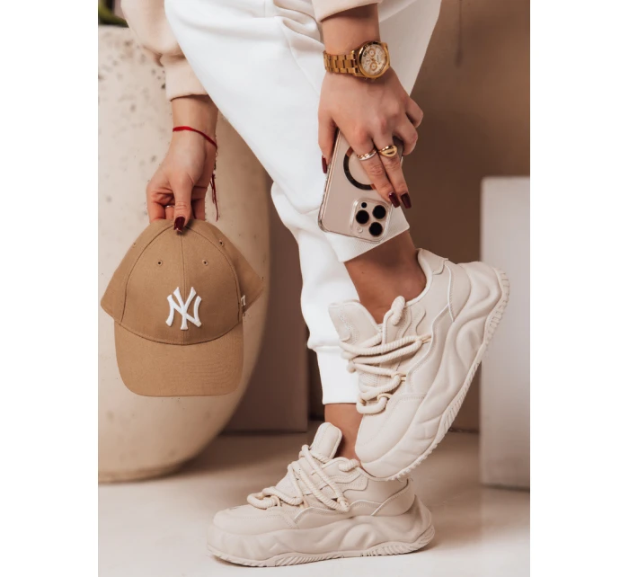 Dámské tenisky na platformě LALANDRA beige FashionStreet ZY0684 Dámské tenisky na platformě LALANDRA beige FashionStreet ZY0684