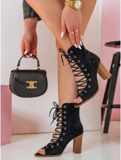 Dámské kozačky LACIUP na podpatku černé FashionStreet ZY0730