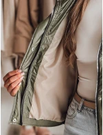 Dámská přechodná prošívaná bunda s kapucí NIVESSO zelená FashionStreet TY4857 Dámská přechodná prošívaná bunda s kapucí NIVESSO zelená FashionStreet TY4857