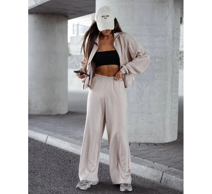 Komplet damski  i bluza ze beżowy model 21470453 - Moon