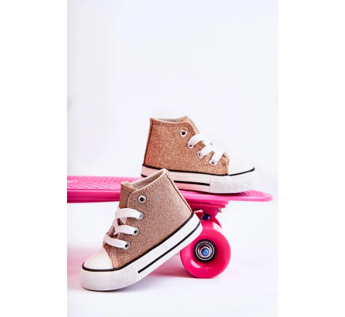 Dětské vysoké tenisky Růžové zlato Catrina Dětské vysoké tenisky Růžové zlato Catrina