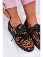 Nízké Sportovní Boty Dámské S Pantherem Hnědé Zelevelis