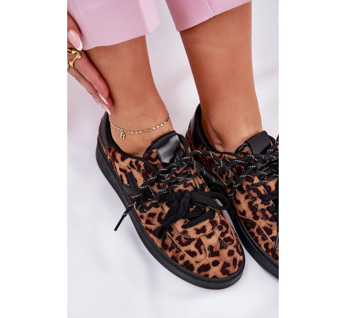 Nízké Sportovní Boty Dámské S Pantherem Hnědé Zelevelis