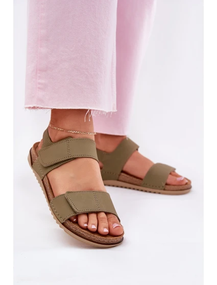 Kožené dámské sandály model 21701907 zelené - Inblu