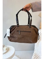 Kabelka z eko semiše tmavě béžová model 21728351 - Boto