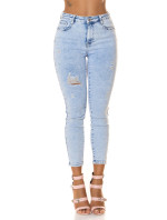 Sexy Highwaist distressed Jeans light acid washed