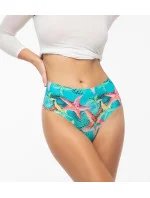 Kalhotky Sea Stars Simple Brasil Maxi zeleno-červené - Julimex