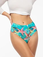 Kalhotky Sea Stars Simple Brasil Maxi zeleno-červené - Julimex