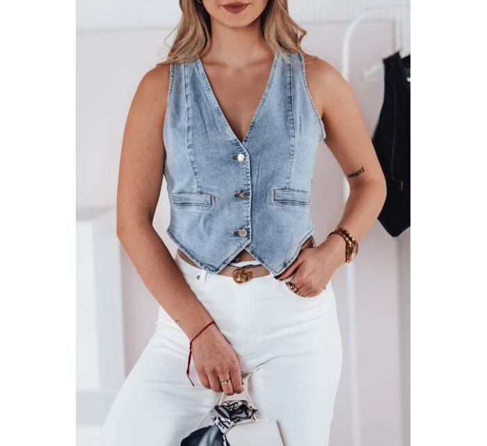 Dámská krátká džínová vesta BLUEGEM FashionStreet TY4796
