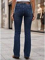 Jeansy damskie z paskiem niebieskie model 22394779 - FashionStreet