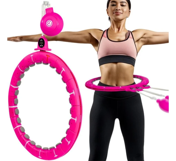 HULA HOP S MASÉREM, ZÁVAŽÍM A PULTEM FUCHSIOVÁ ENERO FIT