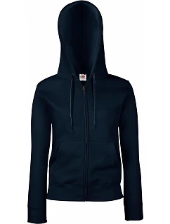 Fruit of the Loom Premium Lady-Fit Hooded Jacket Dámská mikina s kapucí 16.2118 deep navy