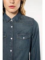 K Denim halenka s dlouhým rukávem 20.K blue model 22509896 - Kariban K Denim halenka s dlouhým rukávem 20.K blue model 22509896 - Kariban