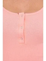 Šaty s meruňkovým výstřihem na knoflíky