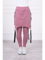 Kalhoty/oblek s nápisem selfie tmavě růžové