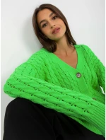 Dámský svetr LC SW model 17655224 fluo zelený - FPrice Dámský svetr LC SW model 17655224 fluo zelený - FPrice