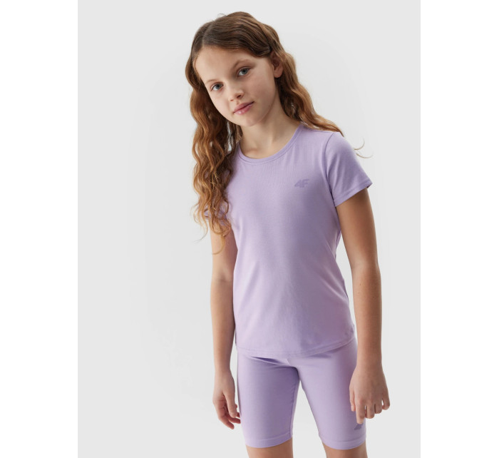 Dívčí hladké tričko 4F - fialové