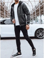 Pánská rozepínací zateplená mikina tmavě šedá Dstreet BX5626