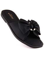 Dámské ploché žabky s mašlí černé eVento model 22096558 Dámské ploché žabky s mašlí černé eVento model 22096558