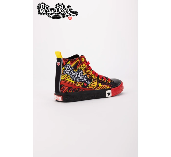 Tenisky Pol'and'Rock Festival X Big Star SS174501 Černo-Červené Tenisky Pol'and'Rock Festival X Big Star SS174501 Černo-Červené