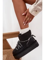 Sněhule na platformě model 21714033 Černé - D.Franklin