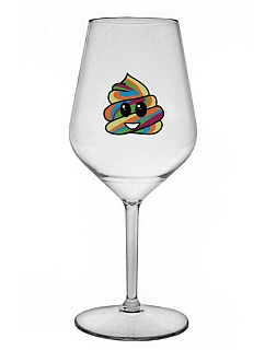 DUHOVÉ VESELÉ EE - priehľadný nerozbitný pohár na víno 470 ml